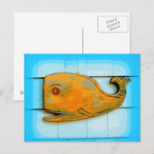 幸せなホエールブルー ポストカード (正面/裏面)