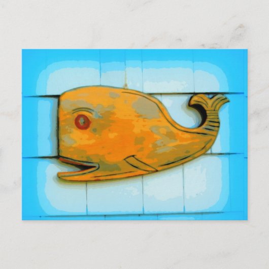 幸せなホエールブルー ポストカード (正面)