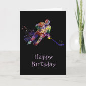 幸せなホッケーの誕生日のおもしろいのユーモア カード (正面)