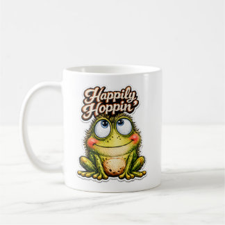 🐸幸せなホップ – かわいいカエルのコーヒーマグ☕✨ コーヒーマグカップ