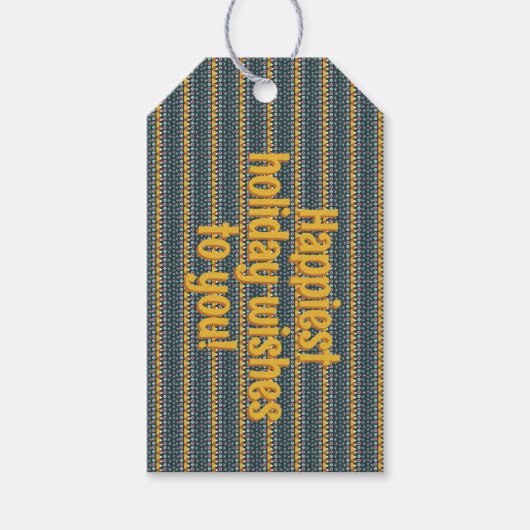 幸せなホリデーギフトラベル ギフトタグ (正面)