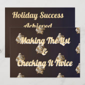 幸せなホリデーグリーティング シーズンカード (正面/裏面)