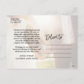 幸せなホリデーシーズンを！ フォトホリデーカード ありがとう | シーズンポストカード (裏面)