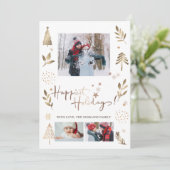 幸せなホリデーズスターズパインツリーフォト 案内状 (スタンド正面)