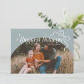 幸せなホリデーズストーンクリスマスホリデーカード シーズンカード (スタンド正面)