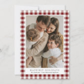 幸せなホリデーズプレイドフォトホリデーカード シーズンカード (正面)