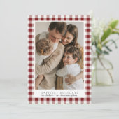 幸せなホリデーズプレイドフォトホリデーカード シーズンカード (スタンド正面)