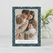 幸せなホリデーズプレイドフォトホリデーカード シーズンカード (スタンド正面)