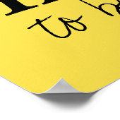 幸せなホーム引用文ポスター明るい黄色 ポスター (角)