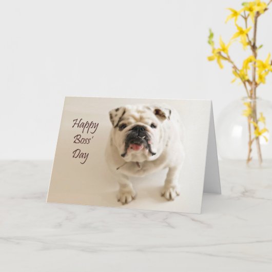 幸せなボスの日 カード (黄色い花)