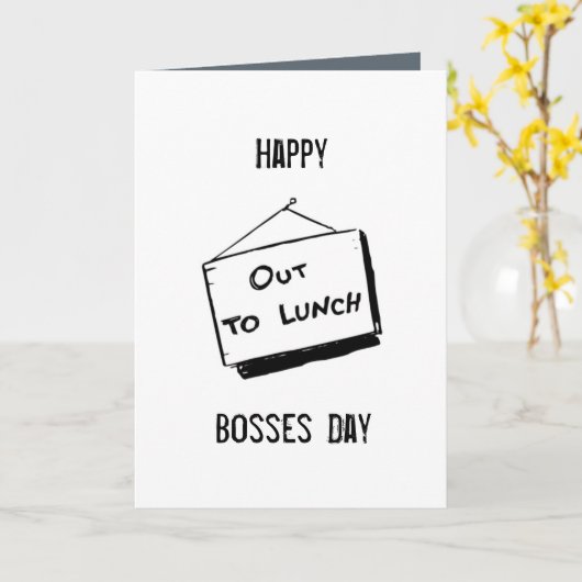 幸せなボス日 カード (黄色い花)