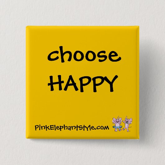 幸せなボタンを選んで下さい 缶バッジ (正面)