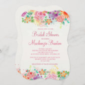 幸せなボーダーブライダルシャワーの招待状 招待状 (正面/裏面)