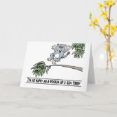 幸せなポズムグリーティングカード カード (黄色い花)