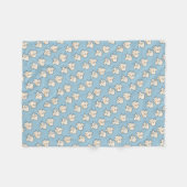 幸せなポップコーンの穀粒バター付きのトウモロコシをぽんと鳴らします フリースブランケット (正面(横))