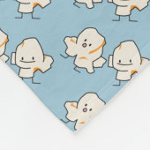 幸せなポップコーンの穀粒バター付きのトウモロコシをぽんと鳴らします フリースブランケット (角)