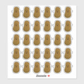 幸せなポテトがたくさんステッカー シール (シート)