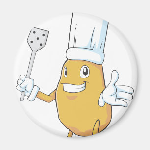 幸せなポテトのシェフ マグネット
