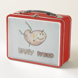 幸せなポテトの金属製ランチボックス メタルランチボックス