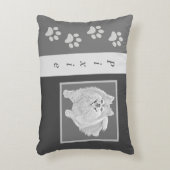 幸せなポメラニア犬パーソナル化可能なアクセント枕 アクセントクッション (正面(垂直))