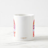 幸せなマグカップを作るより多くのことを実行 コーヒーマグカップ (中央)