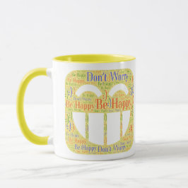 幸せなマグカップを心配しない マグカップ