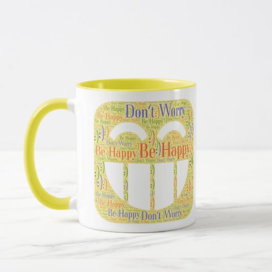 幸せなマグカップを心配しない マグカップ (左)