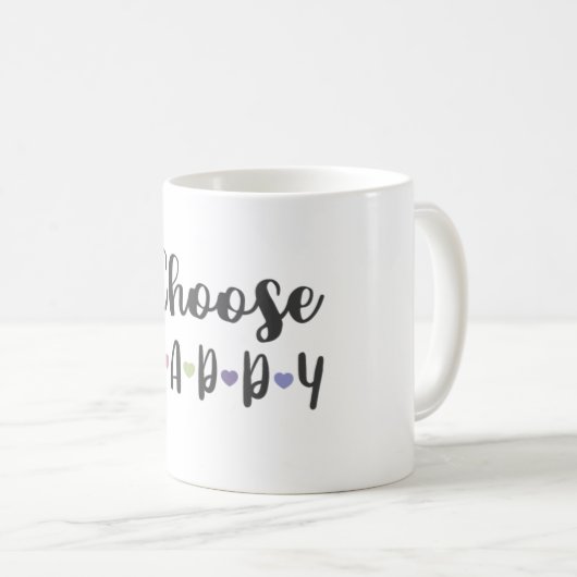 幸せなマグ、幸福の引用文のコーヒー・マグを選んで下さい コーヒーマグカップ (正面右)