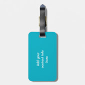 幸せなマシュマロの相棒の粘着性があるパフの菓子の友人 ラゲッジタグ (裏面縦)