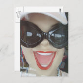 幸せなマネキンの頭 ポストカード (正面/裏面)