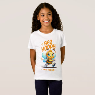 幸せなミツバチ あなたのハチドリを追いかけて Tシャツ