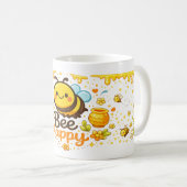 幸せなミツバチ コーヒーマグカップ (正面右)