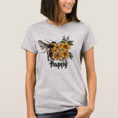 幸せなミツバチ Tシャツ (正面)