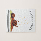 幸せなミートボールの"パスタのLaヴィスタ! " ジグソーパズル (横)