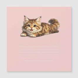 幸せなメインクーンの猫の温かみのあるポジティブなビジュアルデザイン