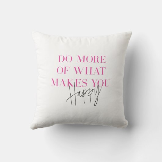 幸せなメッセージを作成するためのより多くの前向き実行 クッション (裏面)