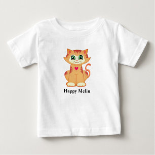 幸せなメリンジンジャー子猫 ベビーTシャツ