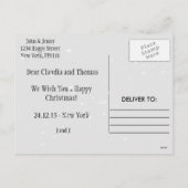 幸せなメリークリスマスのシックなファンタジーPostcart シーズンポストカード (裏面)