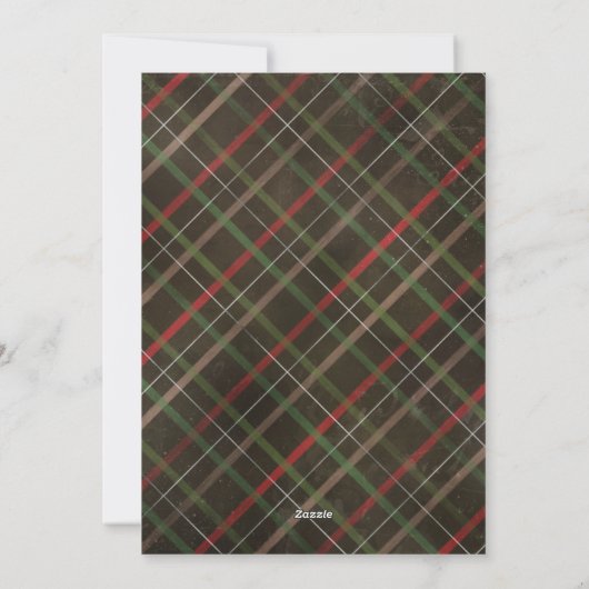 幸せなメリークリスマス家族のコラージュのプレイド シーズンカード (裏面)