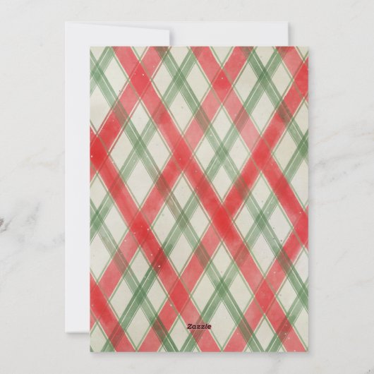 幸せなメリークリスマス家族のモダンコラージュ シーズンカード (裏面)