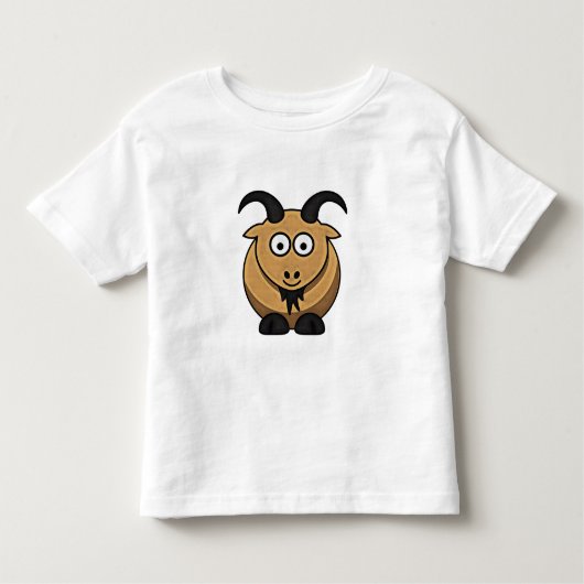 幸せなヤギはTシャツをからかいます トドラーTシャツ (正面)