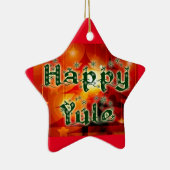 幸せなユール（キリスト降誕祭）の木のオーナメント セラミックオーナメント (右)