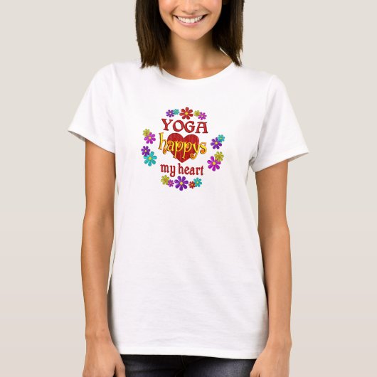 幸せなヨガ Tシャツ (正面)