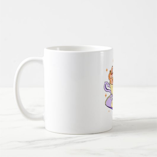 幸せなラプトル コーヒーマグカップ (左)