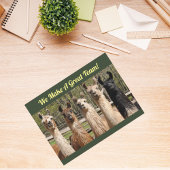 幸せなラマの群れ ポストカード