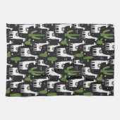 幸せなラマパターン キッチンタオル (横)