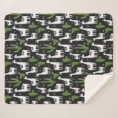 幸せなラマパターン シェルパブランケット (正面(横))