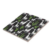 幸せなラマパターン タイル (側面)