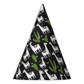 幸せなラマパターン パーティーハット (左)