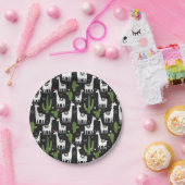 幸せなラマパターン ペーパープレート (パーティー)